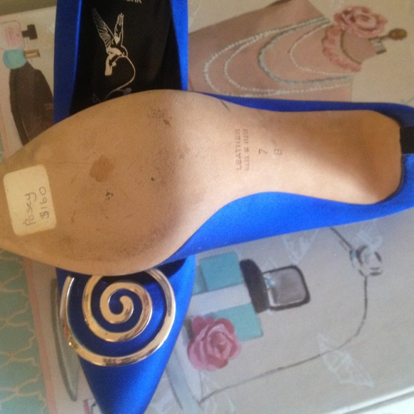 Tibi brand Blue satin shoes - Picture 4 of 4