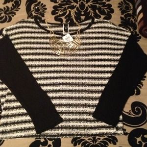 Black and Ivory/white sweater