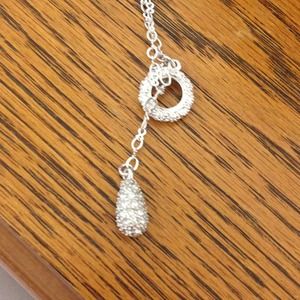 Lia Sophia crystal teardrop necklace