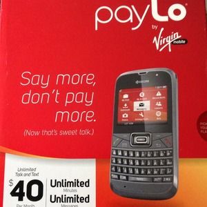 **Traded**pay as you go phone with box and charger