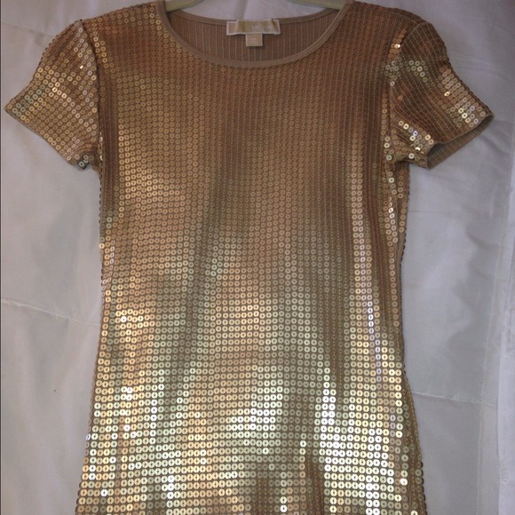 Gold sequin t shirt