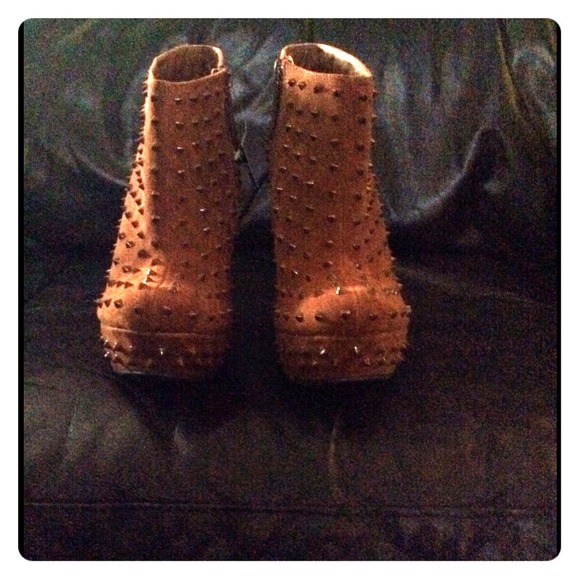 Tan booties