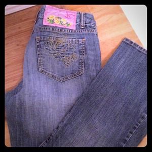 Jessica Simpson Stitched Flower Jeans