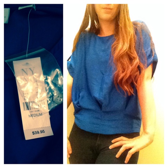TRADED❌❌❌❌ New York and Company blue blouse NWT - Picture 4 of 4