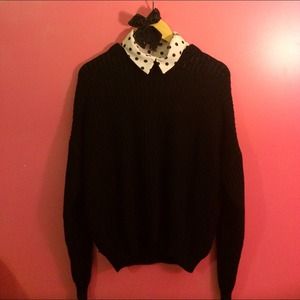 black baggy sweater