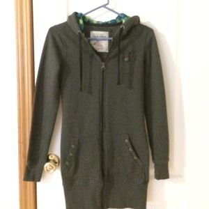 Anchorblue zip up long hoodie