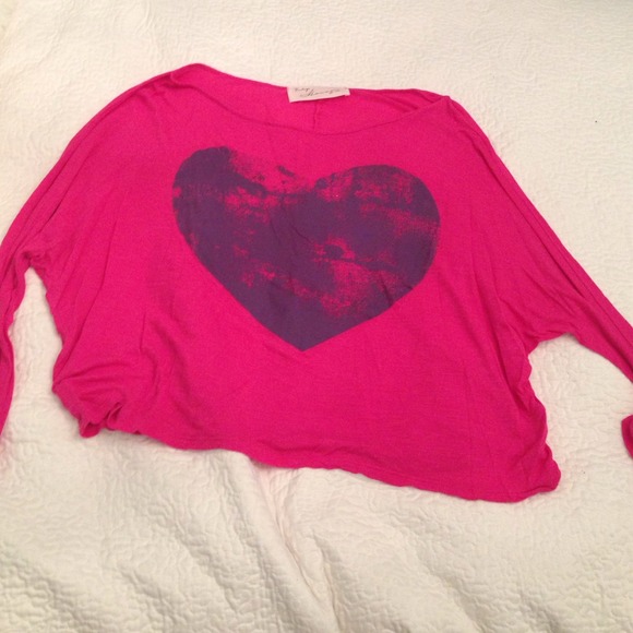 Vintage havana pink/purple heart shirt