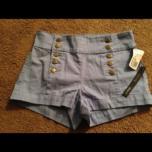 Light blue high waisted shorts