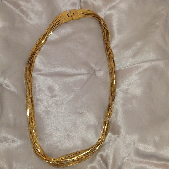 Gold braided necklace