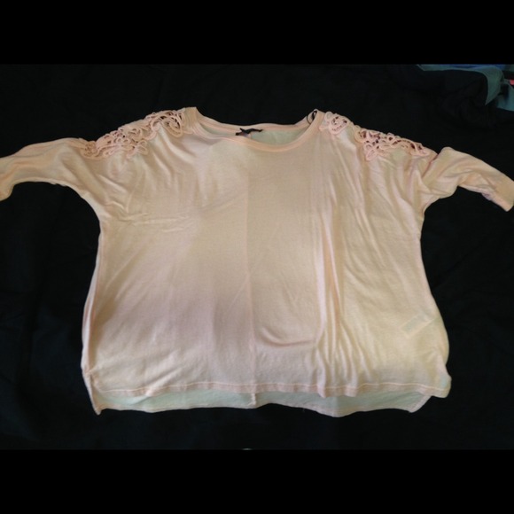 Light pink oversized long sleeve shirt