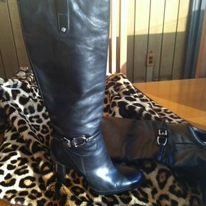 RALPH LAUREN BLACK LEATHER BOOTS RALPH LAUREN BLACK LEATHER BOOTS