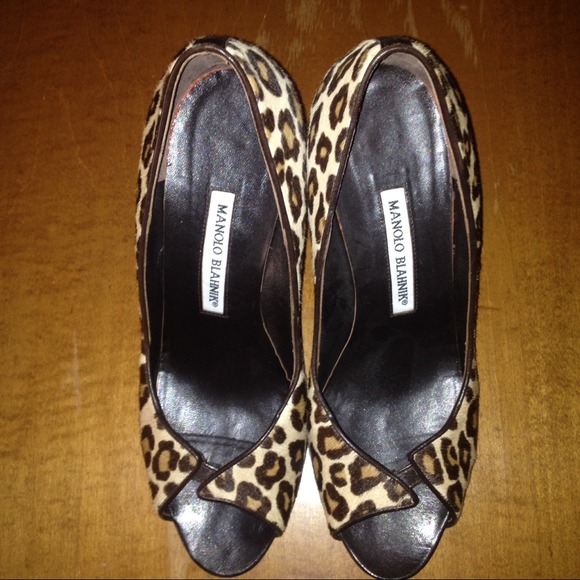 Sexy Manolo Blahnik Animal Print Pony Hair D'orsay - Picture 2 of 6