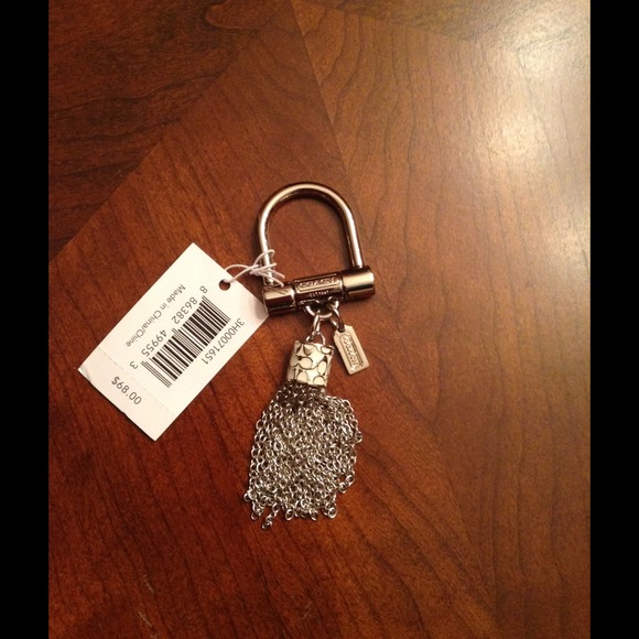 Coach Accessories - 💥AUTHENTIC Coach Keychain Silver Tassles💥