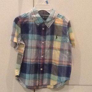 Ralph Lauren plaid shirt. Size: kids 24 months