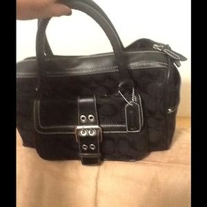 Black coach handbag