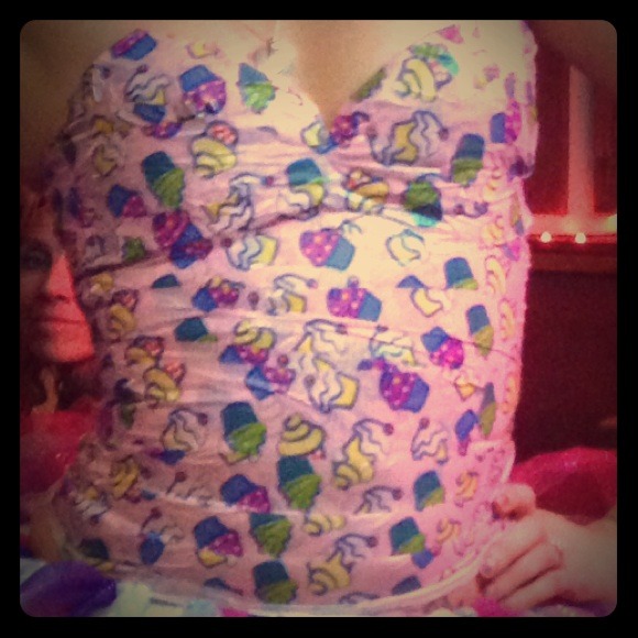 Cupcake duct tape bustier