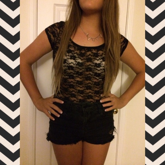Black lace top