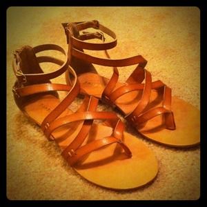 Bamboo Strappy Gladiator Sandals size 7.5