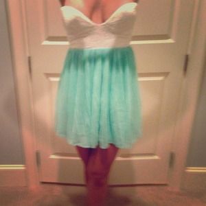 Strapless dress by Australian designer Shareen