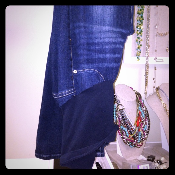 Maternity Whiskered boot cut jean - pea in the pod