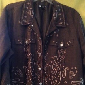 Brown embroidered Jacket... It's gorgeous.