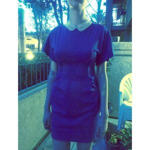 Electric Blue Dress with Pockets