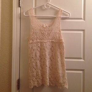 Urban Outfitters Crochet Cream Top