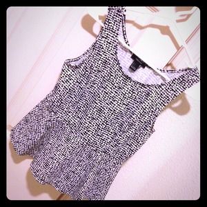 black and white peplum