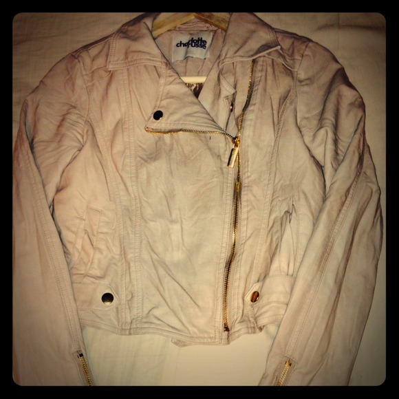 Tan leather jacket