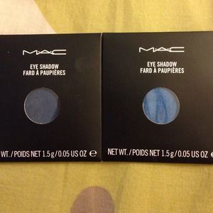MAC eyeshadows in Deep Truth and Fresh Water