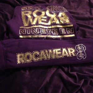 Purple rocawear sweat suit