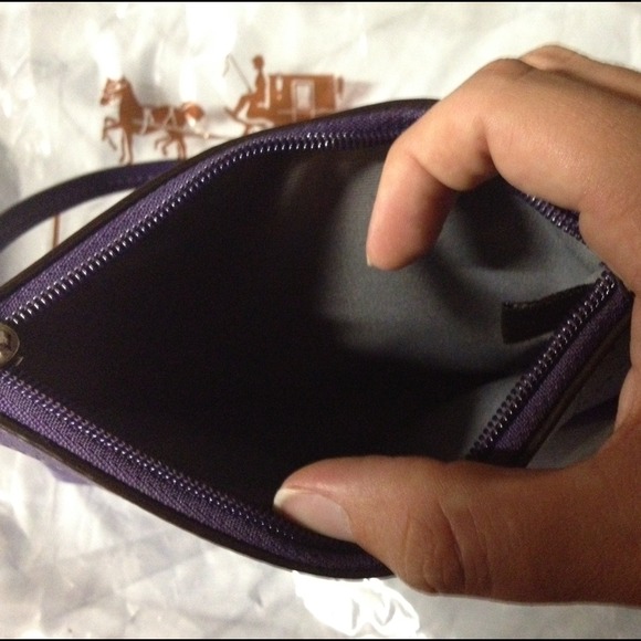 Preloved Coach Purple Leather Wristlet - Picture 3 of 4