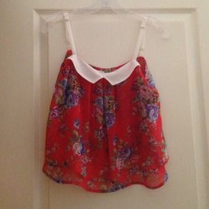 Flowy floral crop top