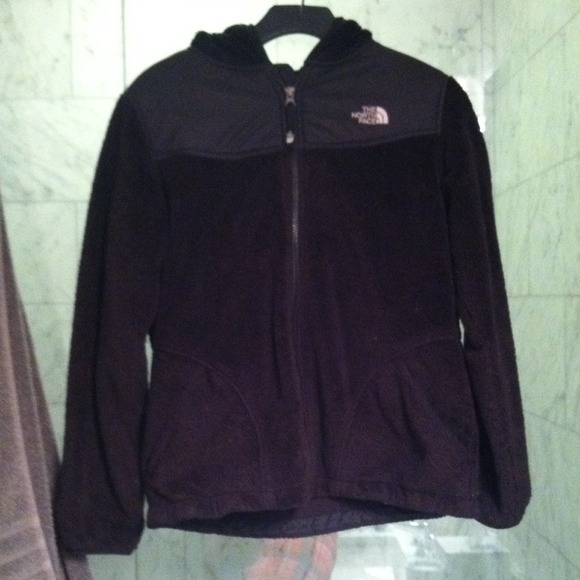 black North Face fleece zip jacket