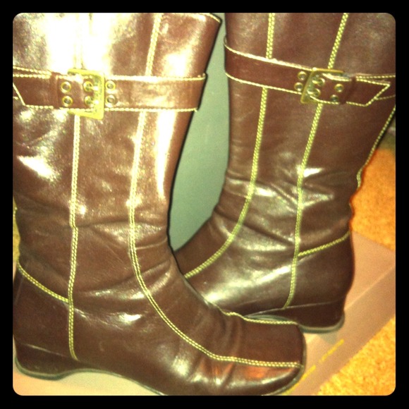 Joan O Ark LE Espresso mid calf boots!