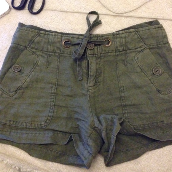 Army green shorts