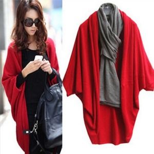 💝HOLD for @keg90💝 Red Batwing Cardigan ~ Large