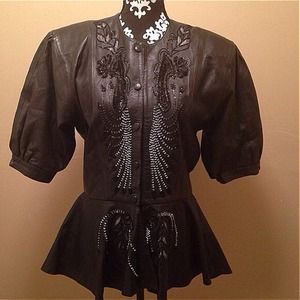 100% LEATHER FISHTAIL JACKET