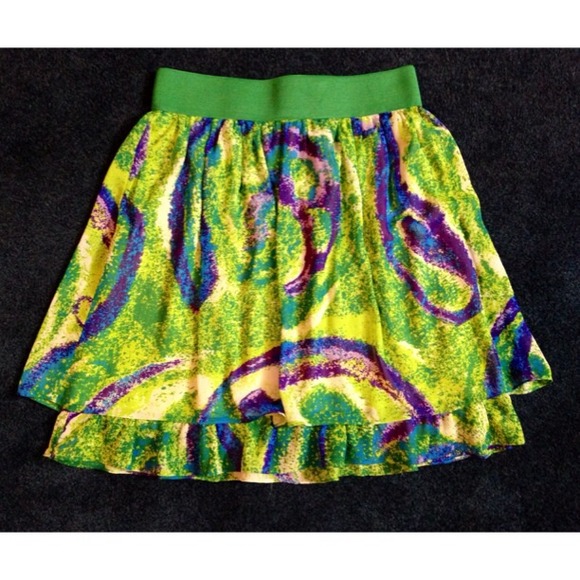 Dresses & Skirts - Green/Purple Design Skirt