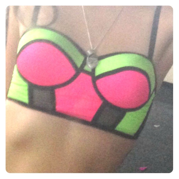 Pink and Green bustier