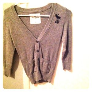 grey cardigan