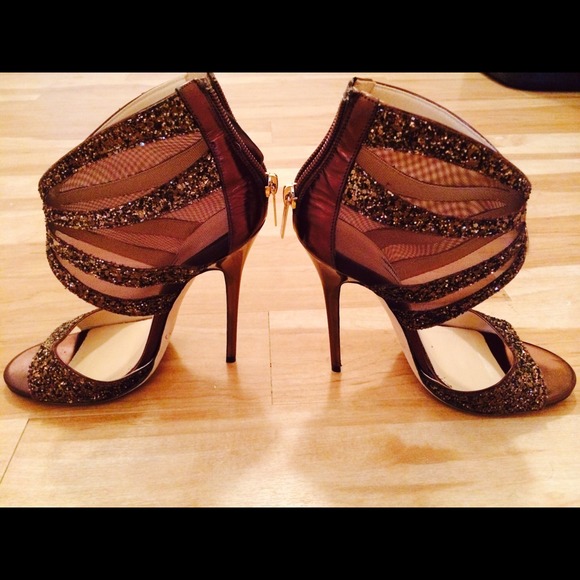 🔴sold!! Auth jimmy choo brown glitter heels - Picture 2 of 4