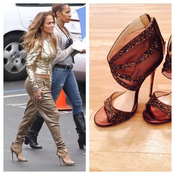 Jimmy Choo Shoes - 🔴sold!! Auth jimmy choo brown glitter heels