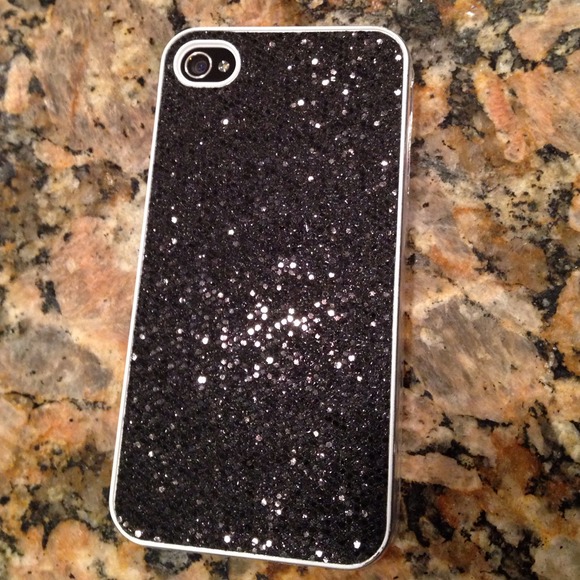 Black glitter iPhone 4 4s case