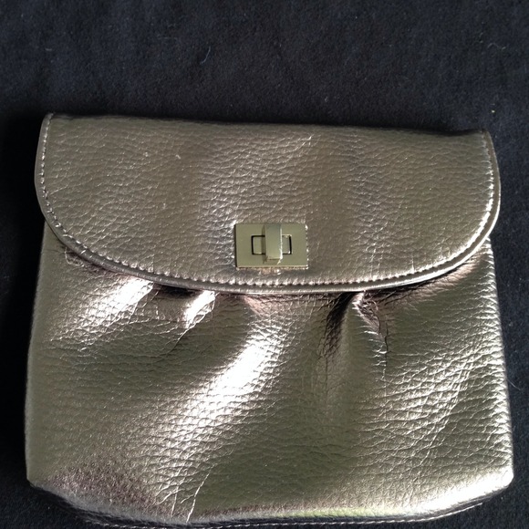 silver Newman Marcus pouch NWOT