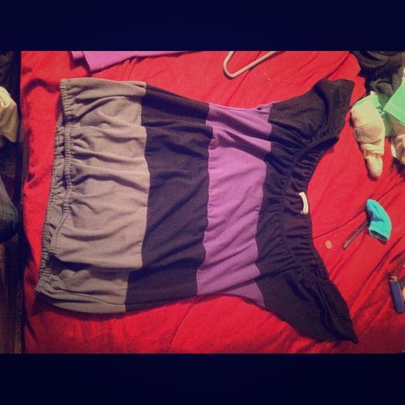 Purple and black shirt