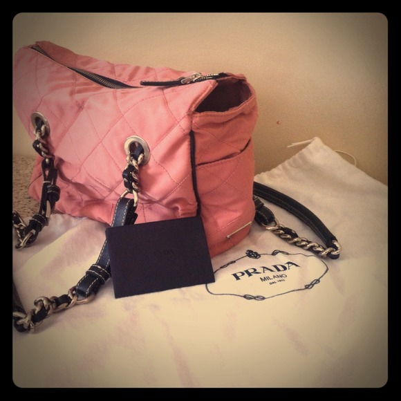 Rare Prada rose pink quilted bag