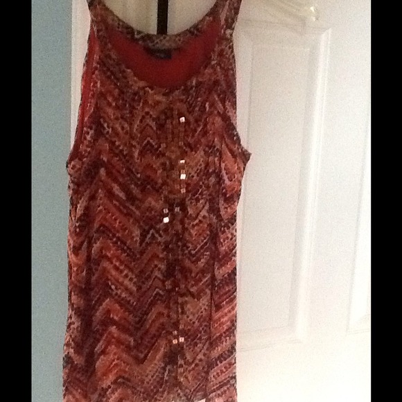 Shades of orange tank with Sparkles SOLD