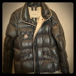 Grey Moncler puffer jacket