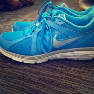 Blue nike sneakers